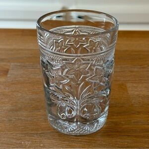 Antique Indiana Glass Narcissus Spray EAPG Tumbler Circa 1917 - Pressed Glass